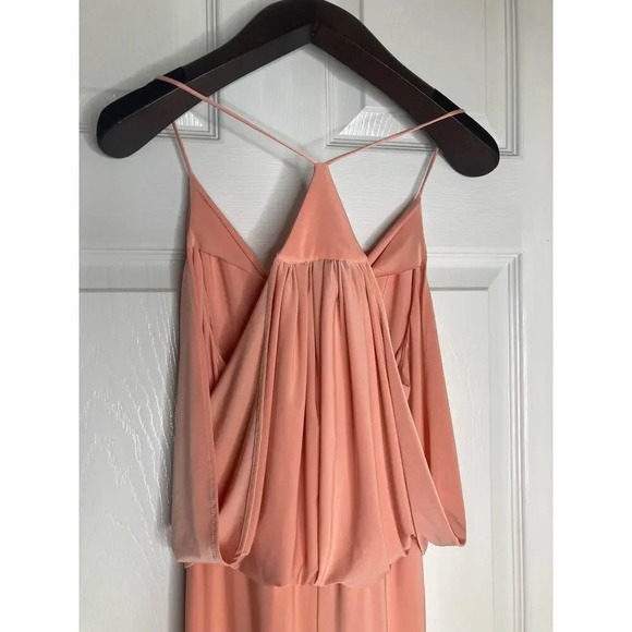 MISA Los Angeles Domino Draped Mini Dress in Peachy Pink Sz S - Picture 16 of 16